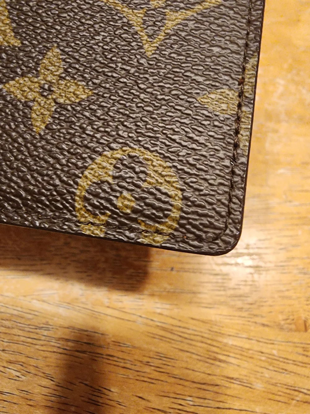Louis Vuitton Monogram Canvas Card Case in Brown and Gold